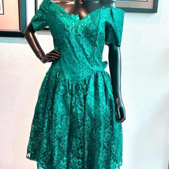 Vintage Gunne Sax by Jessica McClintock Lace Party Dress, Size13/14, Never Worn - Picture 1 of 8